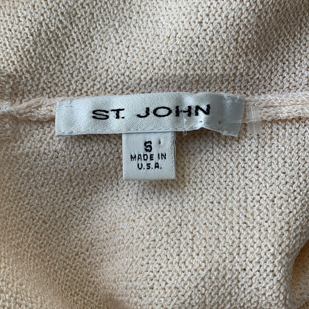 St. John Cream Sleeveless Knit Top - Picture 2 of 3